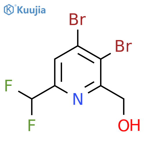 3,4-Dibromo-6-(difluoromethyl)pyridine-2-methanol structure