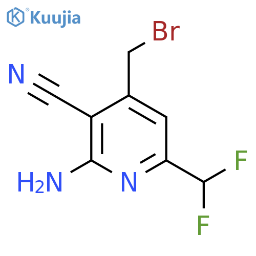 2-Amino-4-(bromomethyl)-3-cyano-6-(difluoromethyl)pyridine structure