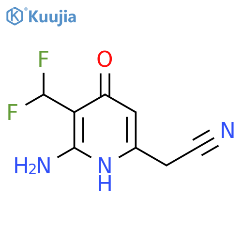 2-Amino-3-(difluoromethyl)-4-hydroxypyridine-6-acetonitrile structure