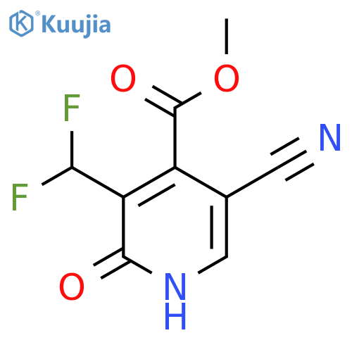 Methyl 5-cyano-3-(difluoromethyl)-2-hydroxypyridine-4-carboxylate structure