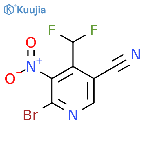 2-Bromo-5-cyano-4-(difluoromethyl)-3-nitropyridine structure