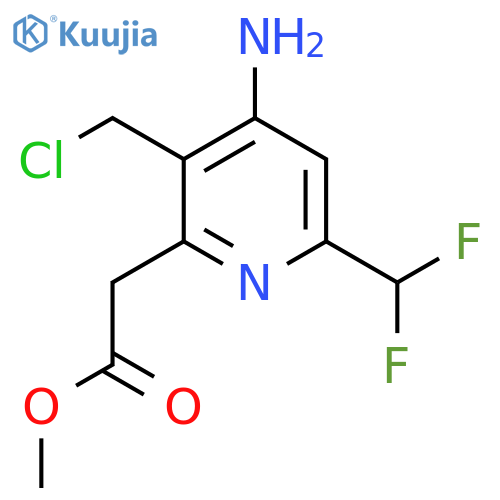 Methyl 4-amino-3-(chloromethyl)-6-(difluoromethyl)pyridine-2-acetate structure