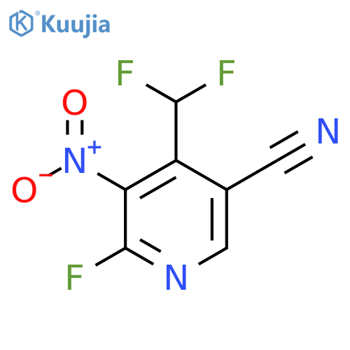 5-Cyano-4-(difluoromethyl)-2-fluoro-3-nitropyridine structure