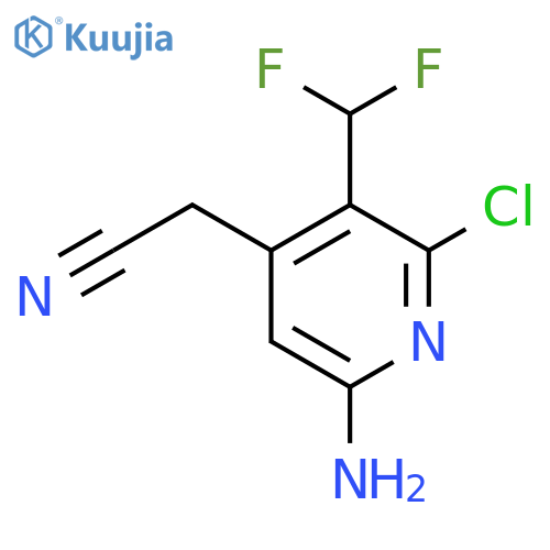 6-Amino-2-chloro-3-(difluoromethyl)pyridine-4-acetonitrile structure