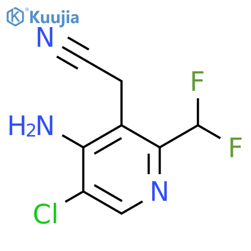4-Amino-5-chloro-2-(difluoromethyl)pyridine-3-acetonitrile structure