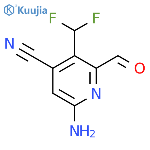 6-Amino-4-cyano-3-(difluoromethyl)pyridine-2-carboxaldehyde structure