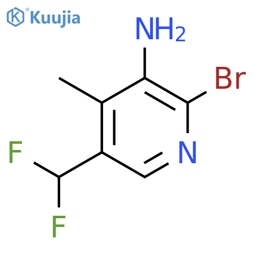 3-Amino-2-bromo-5-(difluoromethyl)-4-methylpyridine structure