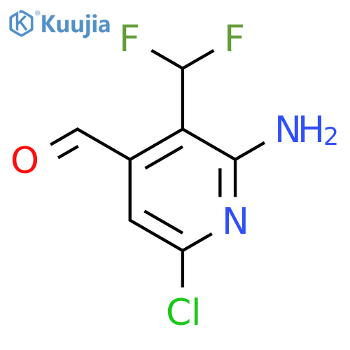 2-Amino-6-chloro-3-(difluoromethyl)pyridine-4-carboxaldehyde structure