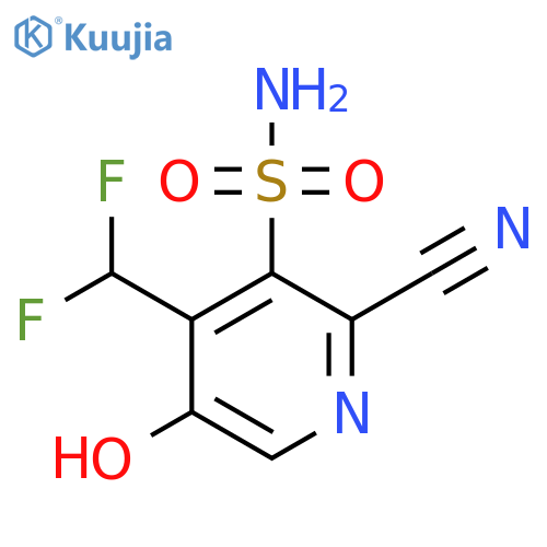 2-Cyano-4-(difluoromethyl)-5-hydroxypyridine-3-sulfonamide structure