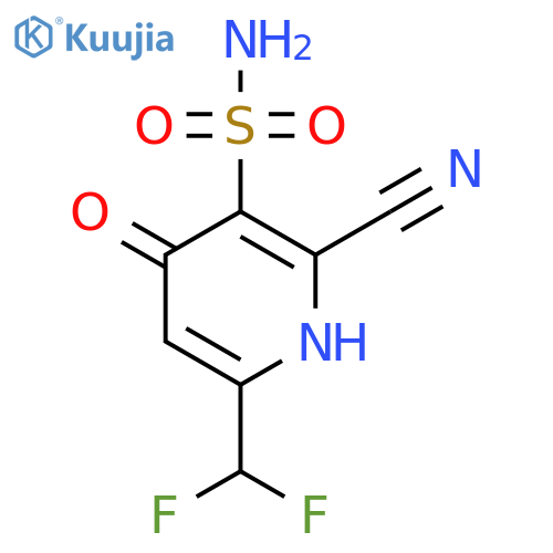 2-Cyano-6-(difluoromethyl)-4-hydroxypyridine-3-sulfonamide structure