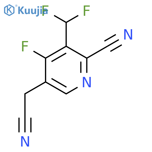 2-Cyano-3-(difluoromethyl)-4-fluoropyridine-5-acetonitrile structure