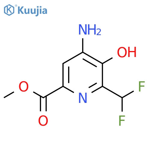 Methyl 4-amino-2-(difluoromethyl)-3-hydroxypyridine-6-carboxylate structure