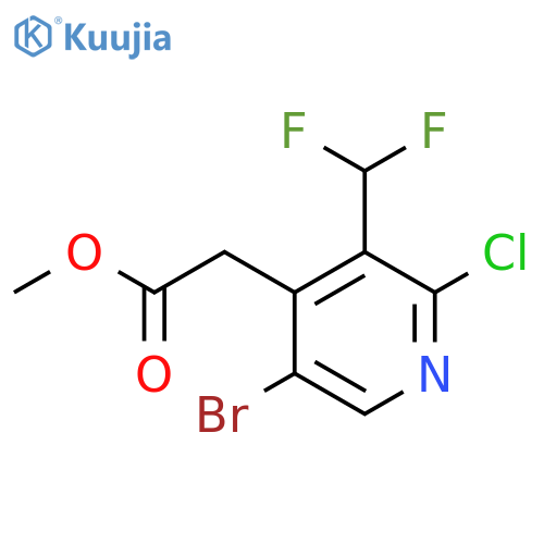 Methyl 5-bromo-2-chloro-3-(difluoromethyl)pyridine-4-acetate structure