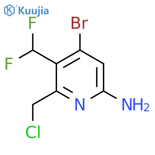 6-Amino-4-bromo-2-(chloromethyl)-3-(difluoromethyl)pyridine structure