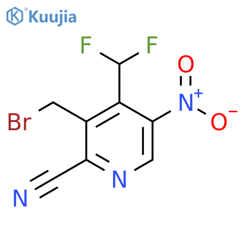 3-(Bromomethyl)-2-cyano-4-(difluoromethyl)-5-nitropyridine structure