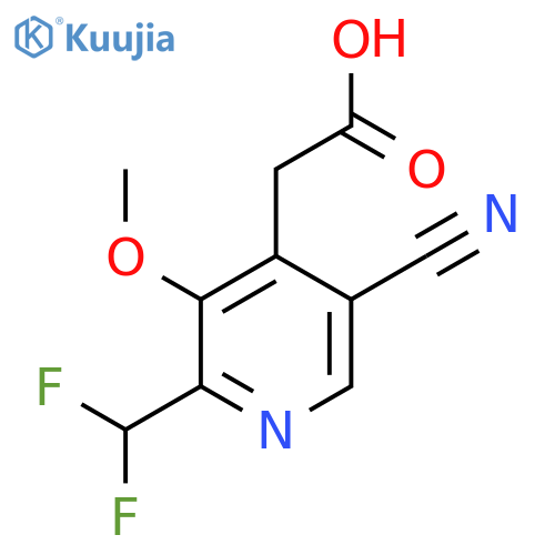 5-Cyano-2-(difluoromethyl)-3-methoxypyridine-4-acetic acid structure