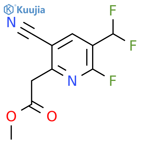 Methyl 3-cyano-5-(difluoromethyl)-6-fluoropyridine-2-acetate structure