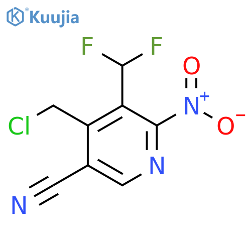 4-(Chloromethyl)-5-cyano-3-(difluoromethyl)-2-nitropyridine structure