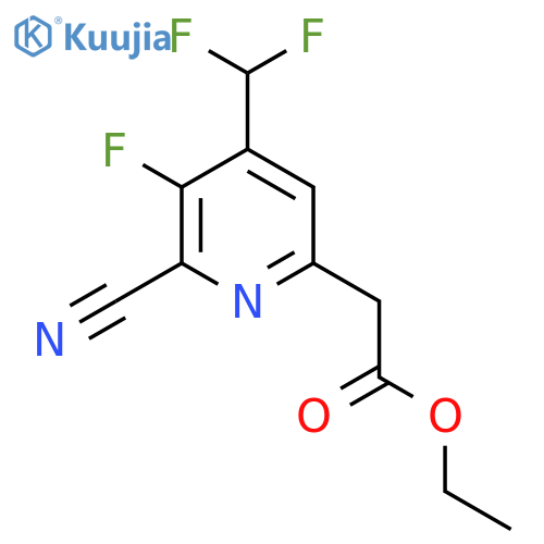 Ethyl 2-cyano-4-(difluoromethyl)-3-fluoropyridine-6-acetate structure