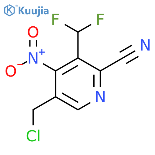 5-(Chloromethyl)-2-cyano-3-(difluoromethyl)-4-nitropyridine structure