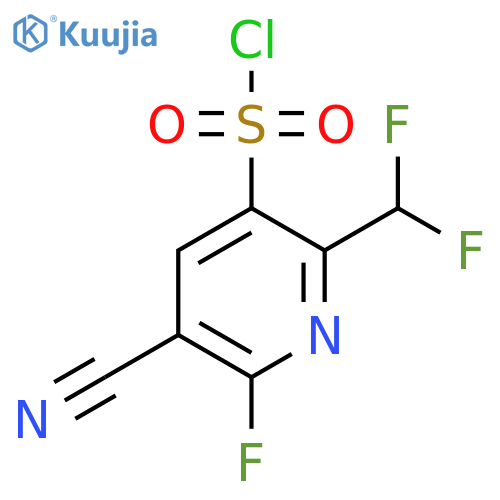 3-Cyano-6-(difluoromethyl)-2-fluoropyridine-5-sulfonyl chloride structure