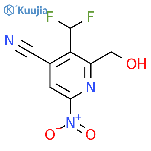4-Cyano-3-(difluoromethyl)-6-nitropyridine-2-methanol structure