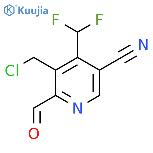 3-(Chloromethyl)-5-cyano-4-(difluoromethyl)pyridine-2-carboxaldehyde structure