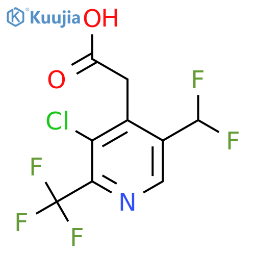 3-Chloro-5-(difluoromethyl)-2-(trifluoromethyl)pyridine-4-acetic acid structure
