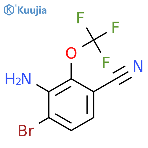6-Bromo-3-cyano-2-(trifluoromethoxy)aniline structure