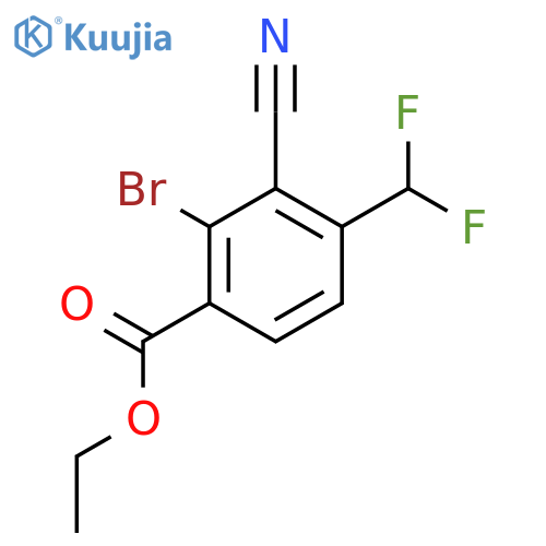 Ethyl 2-bromo-3-cyano-4-(difluoromethyl)benzoate structure