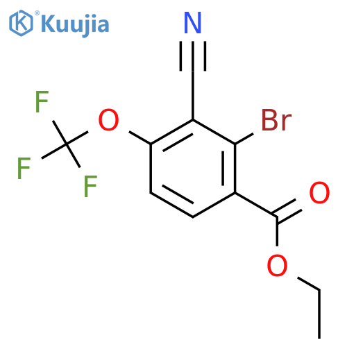 Ethyl 2-bromo-3-cyano-4-(trifluoromethoxy)benzoate structure