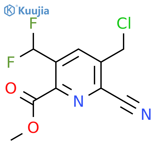 Methyl 3-(chloromethyl)-2-cyano-5-(difluoromethyl)pyridine-6-carboxylate structure