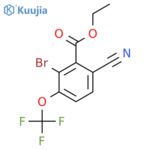Ethyl 2-bromo-6-cyano-3-(trifluoromethoxy)benzoate structure