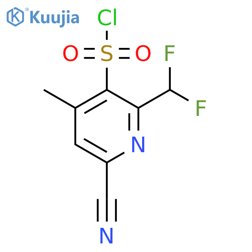 6-Cyano-2-(difluoromethyl)-4-methylpyridine-3-sulfonyl chloride structure
