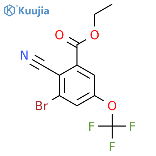 Ethyl 3-bromo-2-cyano-5-(trifluoromethoxy)benzoate structure