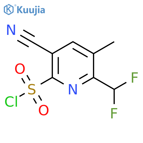 5-Cyano-2-(difluoromethyl)-3-methylpyridine-6-sulfonyl chloride structure