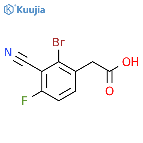 2-Bromo-3-cyano-4-fluorophenylacetic acid structure