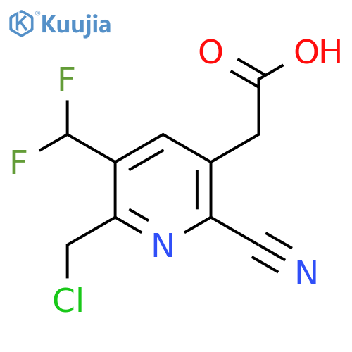 2-(Chloromethyl)-6-cyano-3-(difluoromethyl)pyridine-5-acetic acid structure