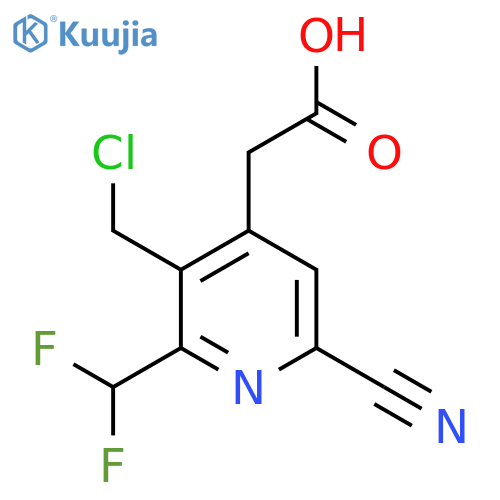 3-(Chloromethyl)-6-cyano-2-(difluoromethyl)pyridine-4-acetic acid structure