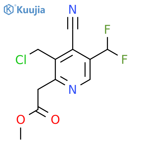 Methyl 3-(chloromethyl)-4-cyano-5-(difluoromethyl)pyridine-2-acetate structure
