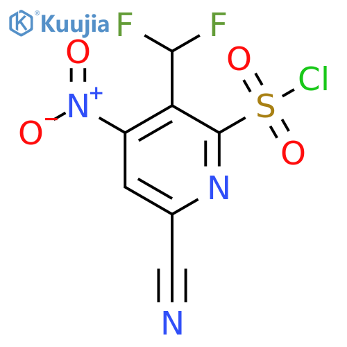 6-Cyano-3-(difluoromethyl)-4-nitropyridine-2-sulfonyl chloride structure