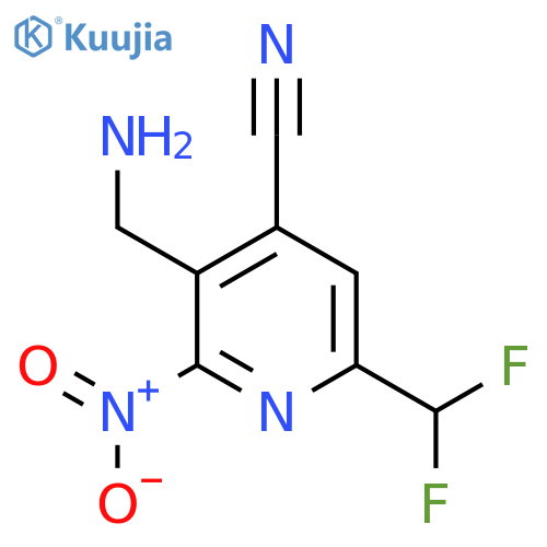 3-(Aminomethyl)-4-cyano-6-(difluoromethyl)-2-nitropyridine structure