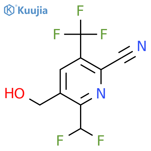 2-Cyano-6-(difluoromethyl)-3-(trifluoromethyl)pyridine-5-methanol structure