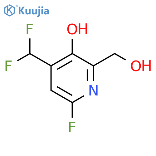 4-(Difluoromethyl)-6-fluoro-3-hydroxypyridine-2-methanol structure