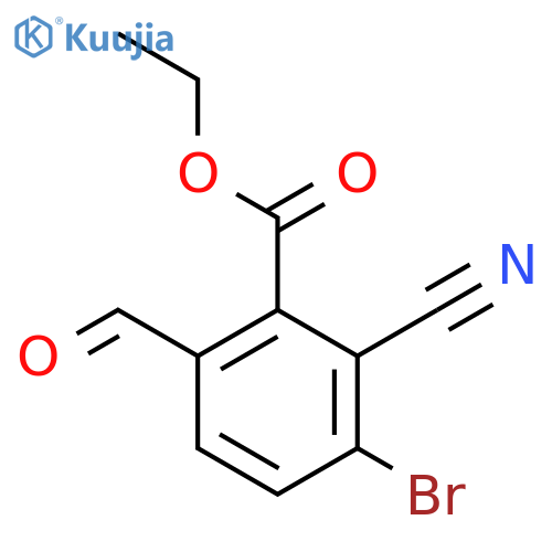 Ethyl 3-bromo-2-cyano-6-formylbenzoate structure