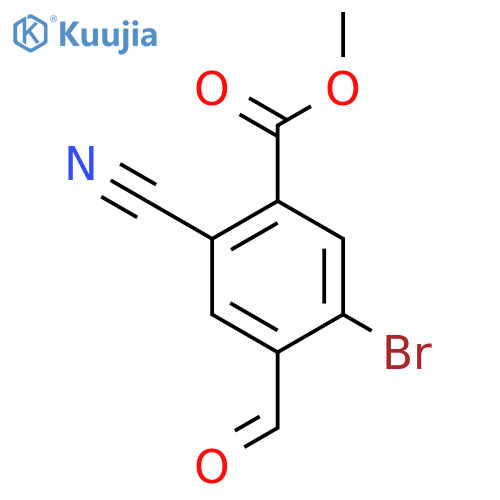 Methyl 5-bromo-2-cyano-4-formylbenzoate structure