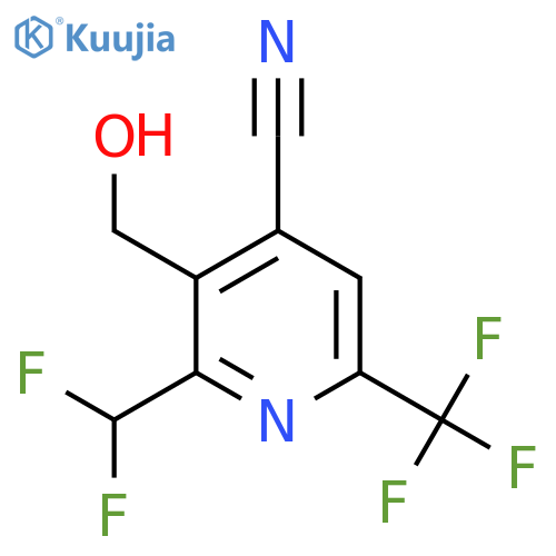 4-Cyano-2-(difluoromethyl)-6-(trifluoromethyl)pyridine-3-methanol structure