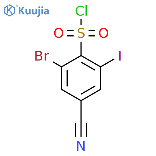 2-Bromo-4-cyano-6-iodobenzenesulfonyl chloride structure
