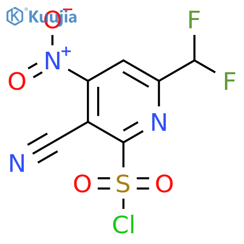 3-Cyano-6-(difluoromethyl)-4-nitropyridine-2-sulfonyl chloride structure