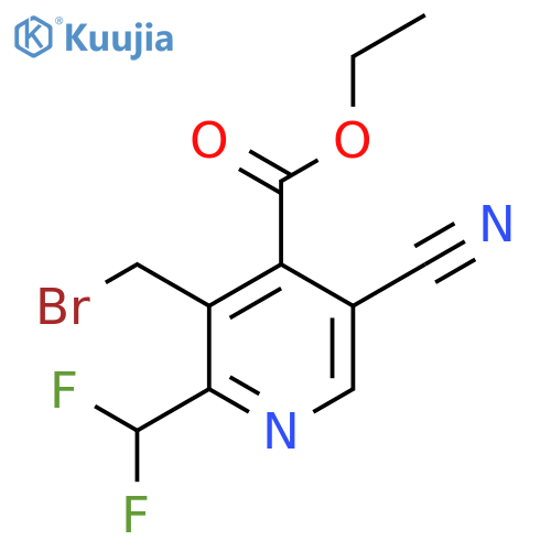 Ethyl 3-(bromomethyl)-5-cyano-2-(difluoromethyl)pyridine-4-carboxylate structure